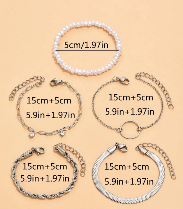 Pulseras Tati (set con las 5 pulseras)