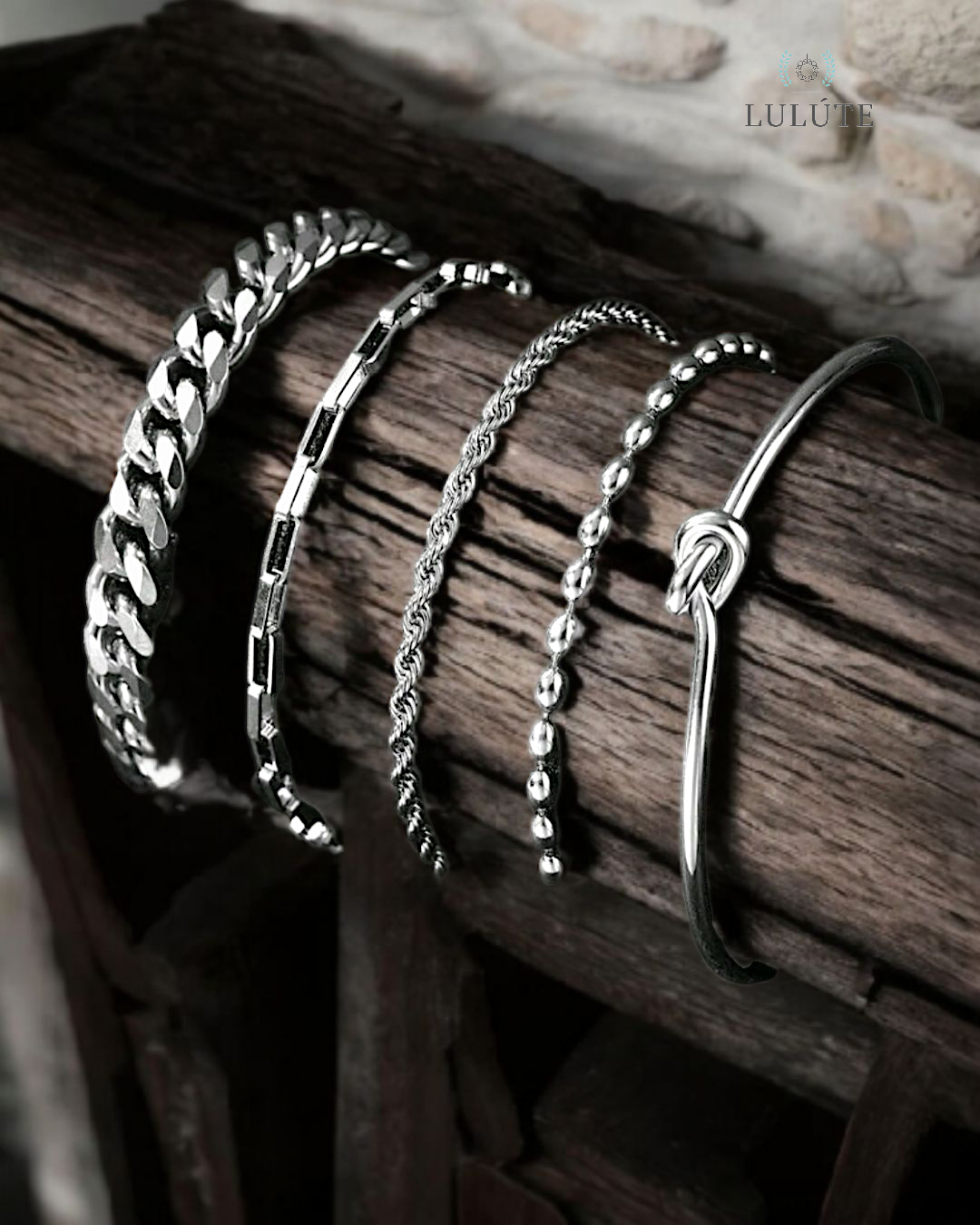 Pulseras Rosa (set con las 5 pulseras)