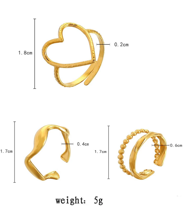 Trío Anillos Love