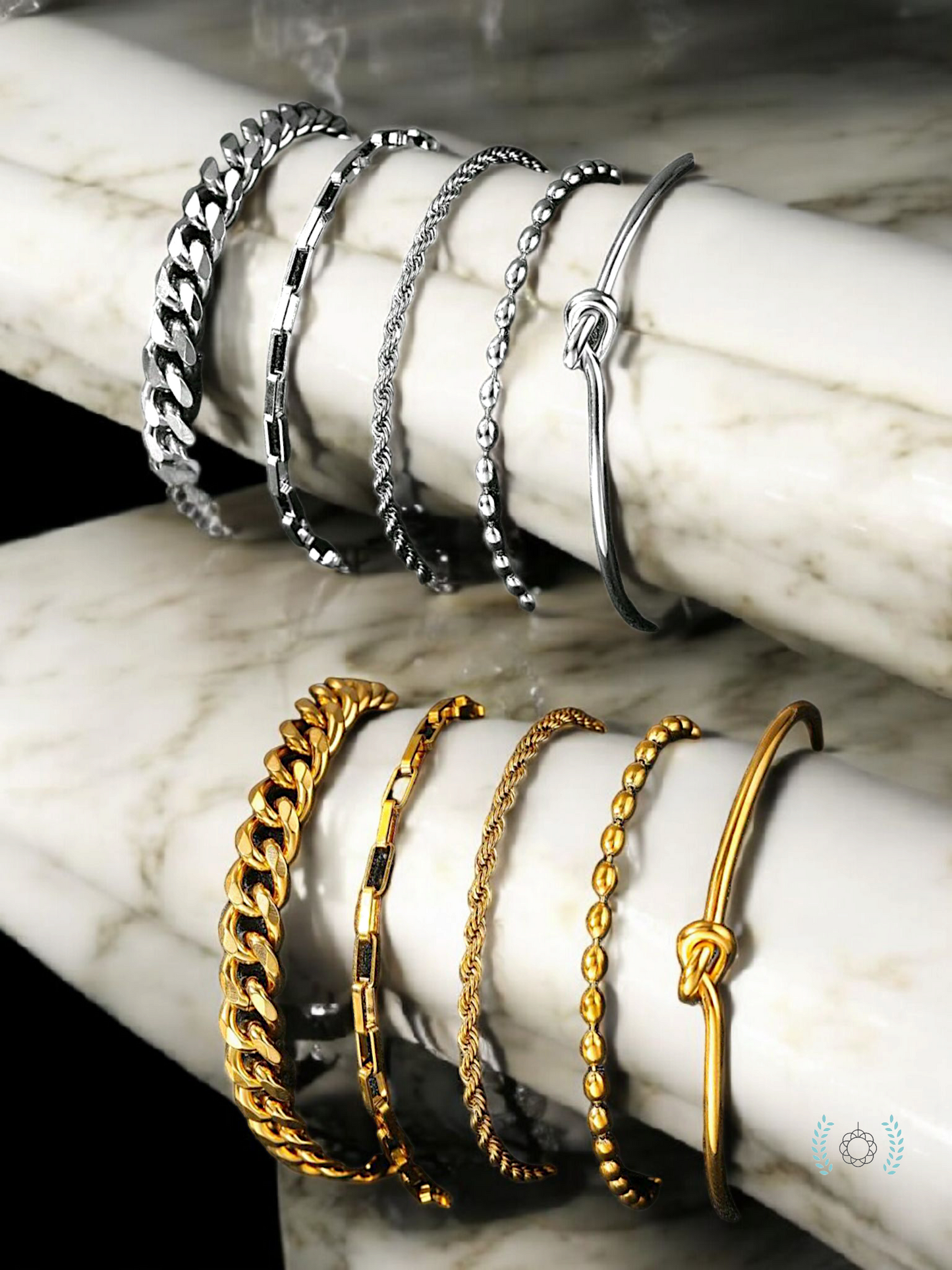 Pulseras Rosa (set con las 5 pulseras)