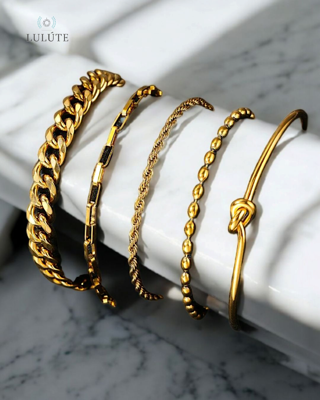 Pulseras Rosa (set con las 5 pulseras)